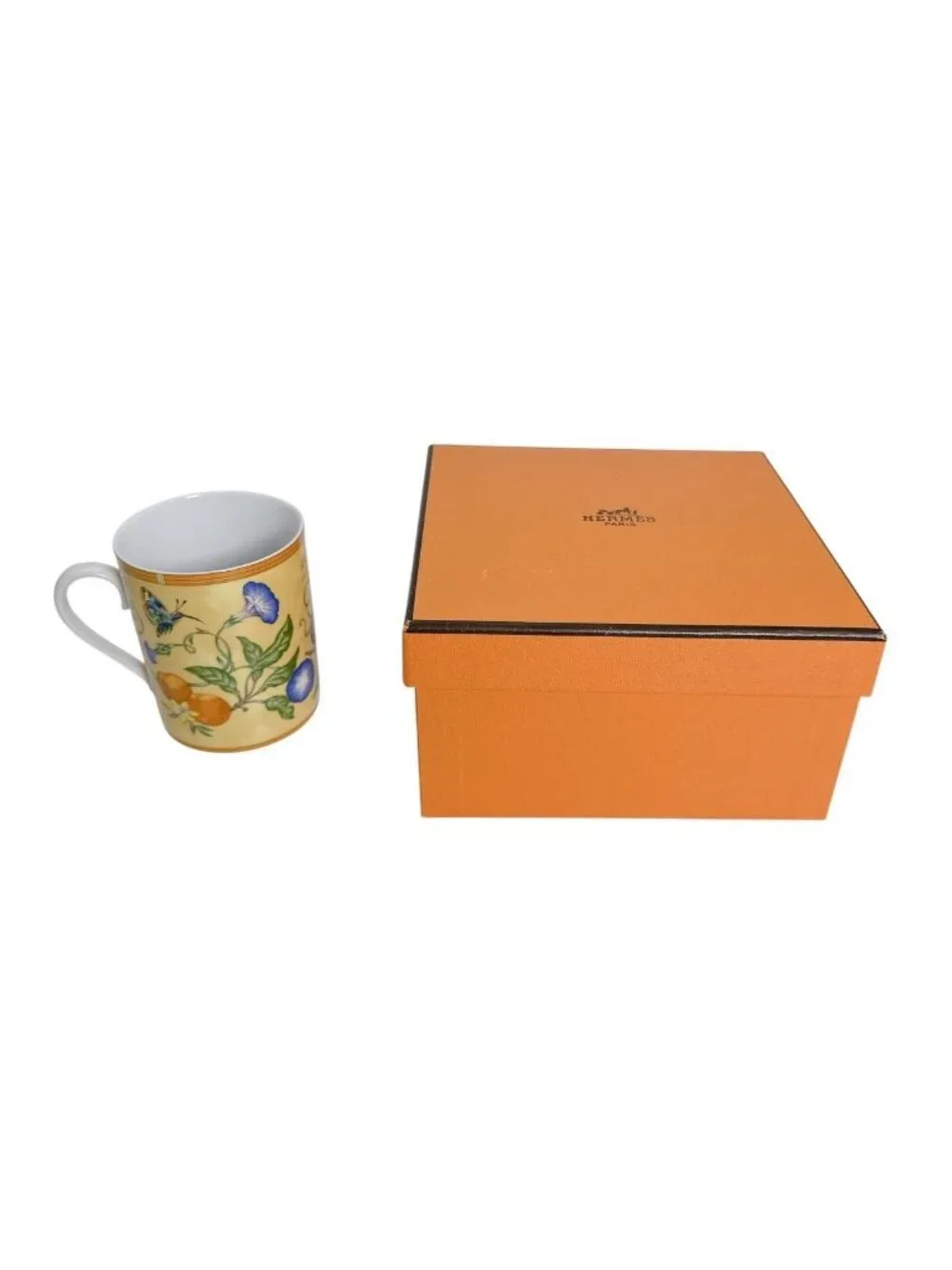 Hermes Cup Fruit South Country Bird Siesta Mug Yellow White